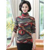 妈妈冬装加绒加厚保暖毛衣中年女秋冬新款中老年短款打底衫40岁6597