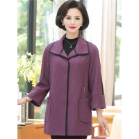 毛呢外套女冬季2018新款呢子大衣中长款秋冬韩版中年女士时尚风衣6612