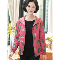 媛宿(YuanSu)中年女春装外套40岁50妈妈款春秋洋气风衣新款中老年长袖夹克上衣6730