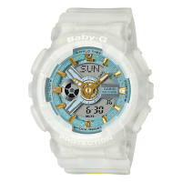 CASIO卡西欧手表 BABY-G防震防水女表LED运动百搭照明石英表BA-110SC-7APR