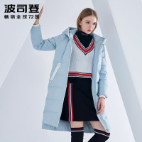 波司登BOSIDENG女士长款羽绒服2018冬季新款时尚韩版厚外套潮B80142590DS