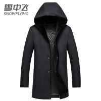 雪中飞毛呢大衣2019秋冬季新款男士含羊毛英伦风呢子外套中长款潮