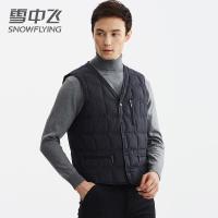 雪中飞羽绒马甲男士外套19新款加厚加大码坎肩中青年背心百搭马夹