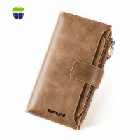 Texwood钱包男长款真皮钱夹头层牛皮男士手拿包大容量青年手包