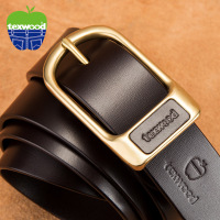 Texwood皮带男真皮新款时尚牛皮腰带针扣韩版休闲潮男士裤带