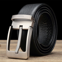 texwood 萍果牌男款头层牛皮皮带男针扣男士腰带复古真皮裤带正品承诺