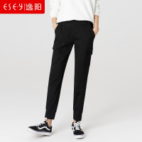 女裤2018春季新款简约百搭运动休闲裤垮裤5705
