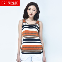 2018夏季新款女装彩色中长款修身吊带条纹无袖背心T恤女清仓0613