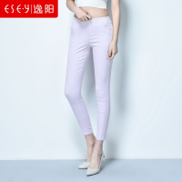 品牌清仓2018春季弹力糖果色清新外穿显瘦打底裤长女裤0001MEX