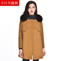 女装2018秋冬新款羊毛呢子上衣中长款外套大衣1239