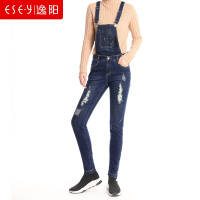 女装2018秋季新款女装背带裤铅笔裤长裤