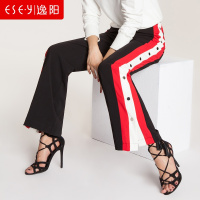 2018年秋季新款阔腿裤女夏校服裤运动休闲长裤85310