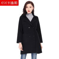 秋冬新款韩版宽松呢子大衣上衣外套女