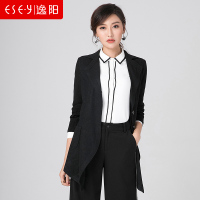 2018春装季新款系带收腰气质羊毛空屋薄呢子外套上衣女0386