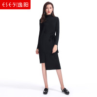 女装2018秋冬欧美中长款裙子毛衫打底外穿毛衣