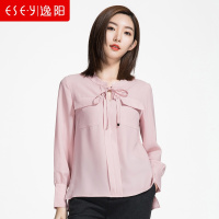 逸阳衬衫女2018新款秋季女装韩版长袖宽松时尚套头衬衣