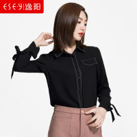 逸阳职业衬衫女长袖2018秋季新款韩版女装时尚宽松衬衣潮