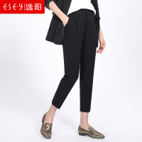 九分哈伦裤春季新款韩版大码小脚高腰宽松休闲裤时尚女裤