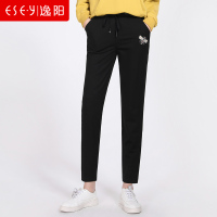 九分休闲哈伦裤宽松卫裤松紧抽绳蜜蜂运动2019春季新款女裤子