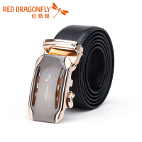 红蜻蜓正品男士简约自动扣皮带商务休闲潮流裤带青年百搭牛皮腰带