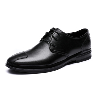 红蜻蜓男鞋春季新款软面商务休闲鞋舒适透气真皮系带百搭皮鞋