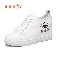 红蜻蜓女鞋秋季新款内增高青年休闲小白鞋韩版百搭板鞋潮