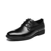 红蜻蜓男鞋2020春秋新款商务正装皮鞋低帮系带头层牛皮男单鞋