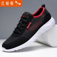 红蜻蜓男鞋2021新款春秋飞织运动休闲鞋男轻便百搭鞋子跑步鞋防臭