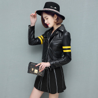 兰奥真皮皮衣女韩版百搭绵羊皮机车单款夹克短款女士皮草外套