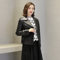 女款时尚短款真皮绵羊皮单衣皮衣