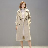 女款阿尔巴卡气质羊驼毛大衣