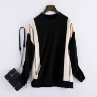 2018秋冬新款女式休闲圆领套头羊毛针织衫