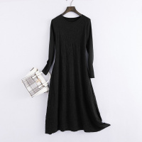 2018秋冬新款女式休闲圆领直筒羊毛针织衫