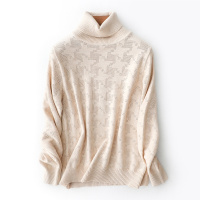 女式时尚宽松高领毛呢衫