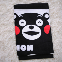 日本进口酷MA萌(KUMAMON) 卡通浴巾 全棉洗脸巾毛巾 可爱干发巾 易洗耐脏 做工精细