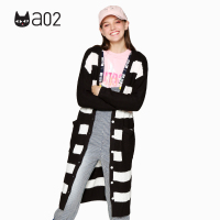 a02新款潮流时尚长款休闲毛织外套毛开衫女装DES5B0311SC