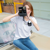a02新款休闲百搭小黑口袋基本款T恤女夏DTT2C0311KT