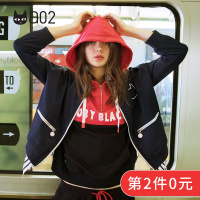 a02新款春秋韩版拼接假两件chic短款小夹克外套女DTT5A0011JK