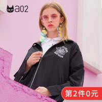 a02新款春秋原宿bf风短款学生宽松休闲外套女DTT5A0101JK