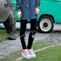 a02新款春秋印花铅笔裤修身显瘦外穿裤子打底裤女DTT5A0751PN