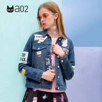 a02新款春秋原宿短款学生修身牛仔外套女潮DTT5A0121JK