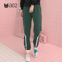 a02新款简约街头风印花抽绳束脚宽松显瘦休闲裤女DTT6D0541PN