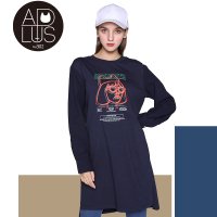 a02商场同款A.PLUS个性潮流少女舒适纯棉卫衣裙T恤裙D9T1B0161DR