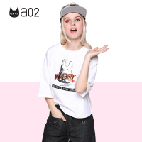 a02商场同款时尚少女潮流青年宽松休闲个性卡通T恤D1T2C0241KT