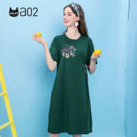 a02新款潮流亮片卡通印花飘带少女宽松连衣裙女DTU2C0361DR