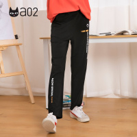 a02新款时尚卡通字母印花裤子宽松显瘦休闲裤女DTU5A0041PN