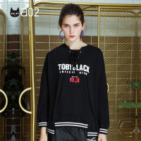 a02商场同款街头风不规则下摆正反两面穿卫衣女D1T5B0311KT