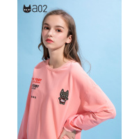 a02新款少女减龄卡通印花宽松圆领卫衣女潮DTU5B0681KT