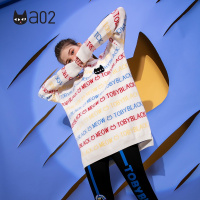 a02新款潮流小黑卡通字母图案针织衫毛衣女潮DTU5A0011ST