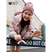 a02新款甜美少女冬季外套女帽子可拆潮棉衣棉服女DTU5B0331JK